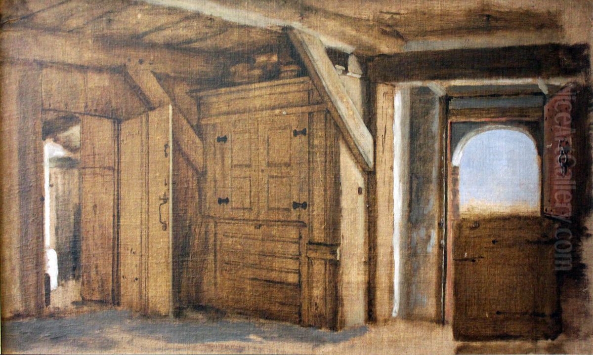 Frisian Hall with view Oil Painting by Carl Ludwig Jessen