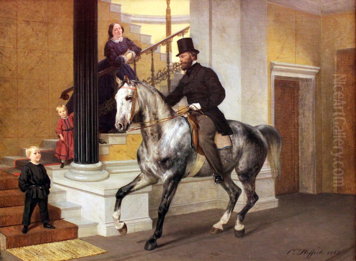 Portrait of the Advocate Ernst Lau Oil Painting by Carl Steffeck