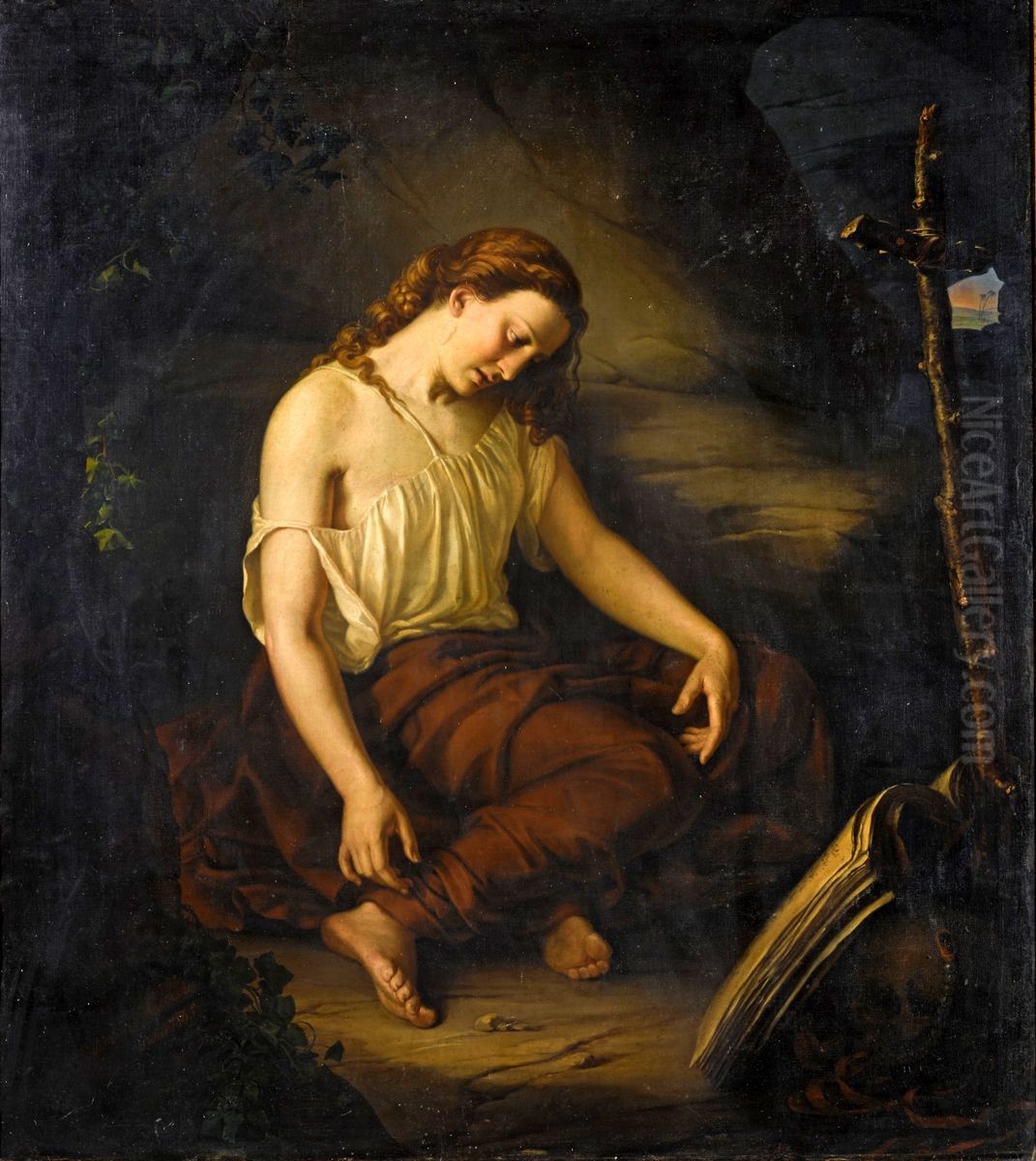 Mary Magdalene Oil Painting by Aleksander Rycerski