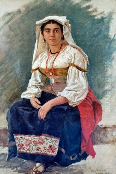 Romerin Oil Painting by Carl Ludwig Jessen