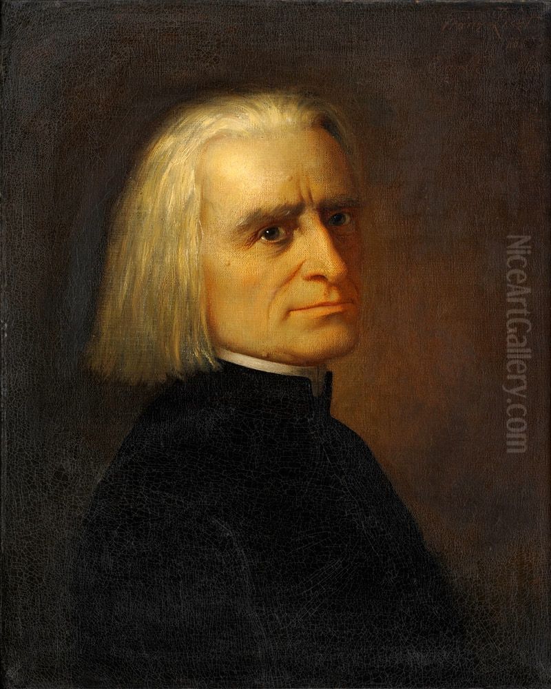 Portrait ofFranz Liszt(1811-1886) Oil Painting by Carl Ehrenberg