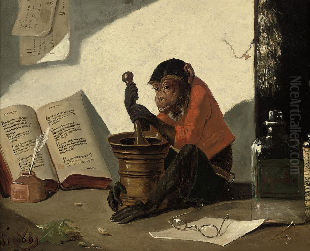 The simean alchemist Oil Painting by Vincent de Vos