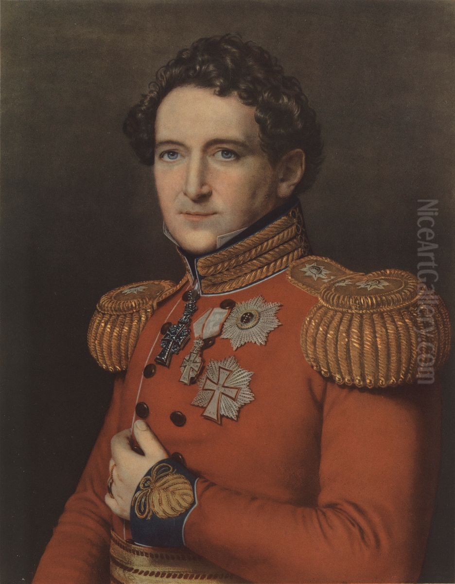 Portrait of Prince Christian Frederik of Denmark. Oil Painting by Louis Aumont