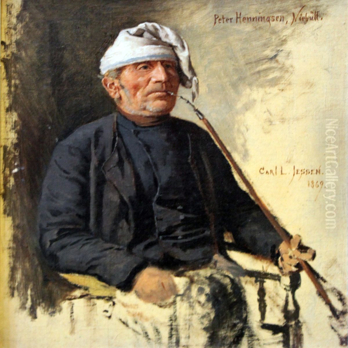 Portrait of Peter Henningsen, Niebull Oil Painting by Carl Ludwig Jessen