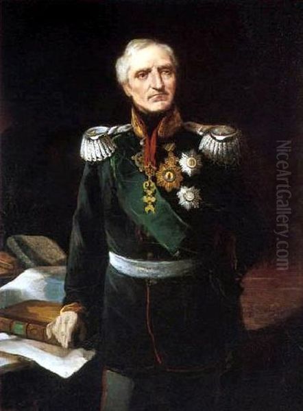 Konig Johann von Sachsen (1801-1873) Oil Painting by Ferdinand von Rayski