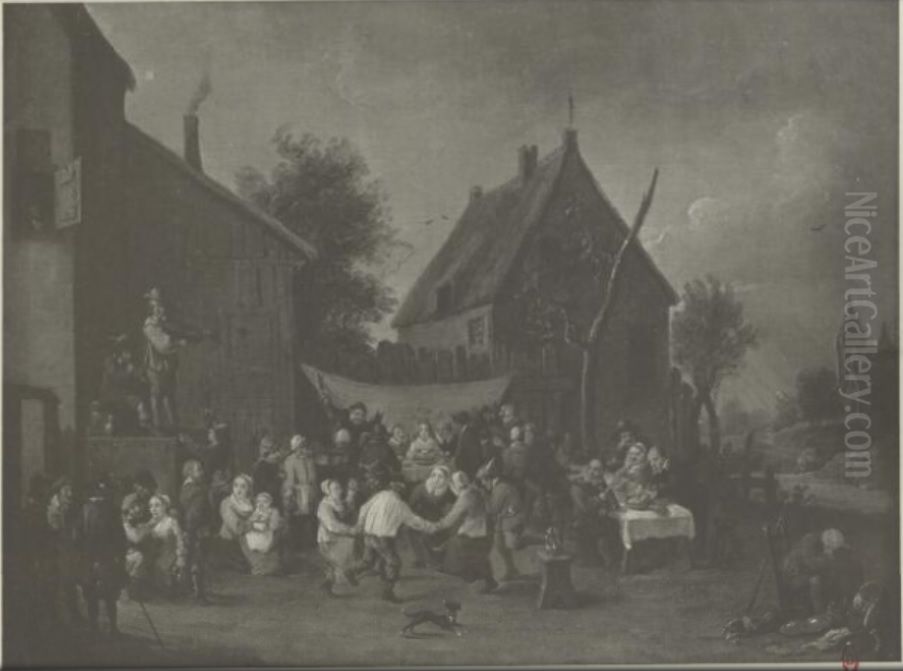 A Peasant Wedding Oil Painting by David Teniers the Younger