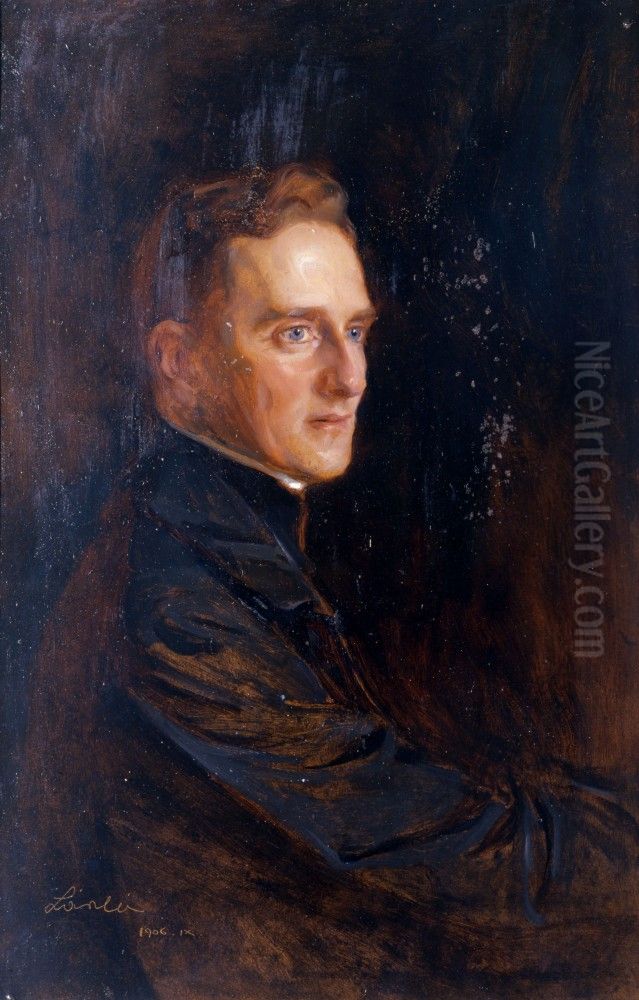 Portrait of the mitred abbot of Saint Martin Count Vay de Vaya and de Luskod Oil Painting by Philip de Laszlo