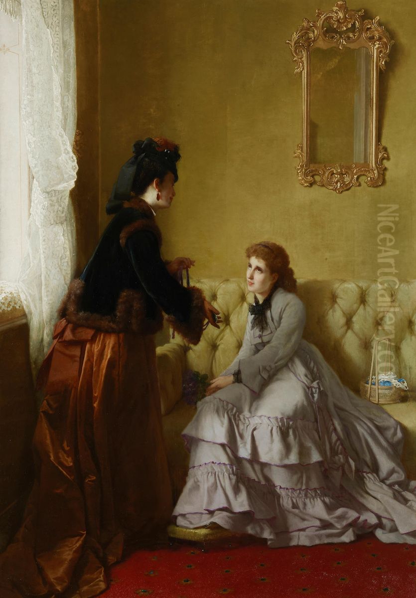 The unexpected gift Oil Painting by Frans Verhas