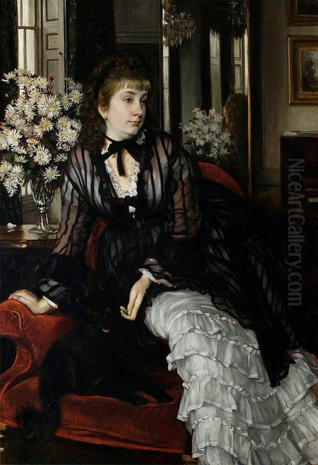 Portrait of Sydney Milner-Gibson Oil Painting by James Jacques Joseph Tissot