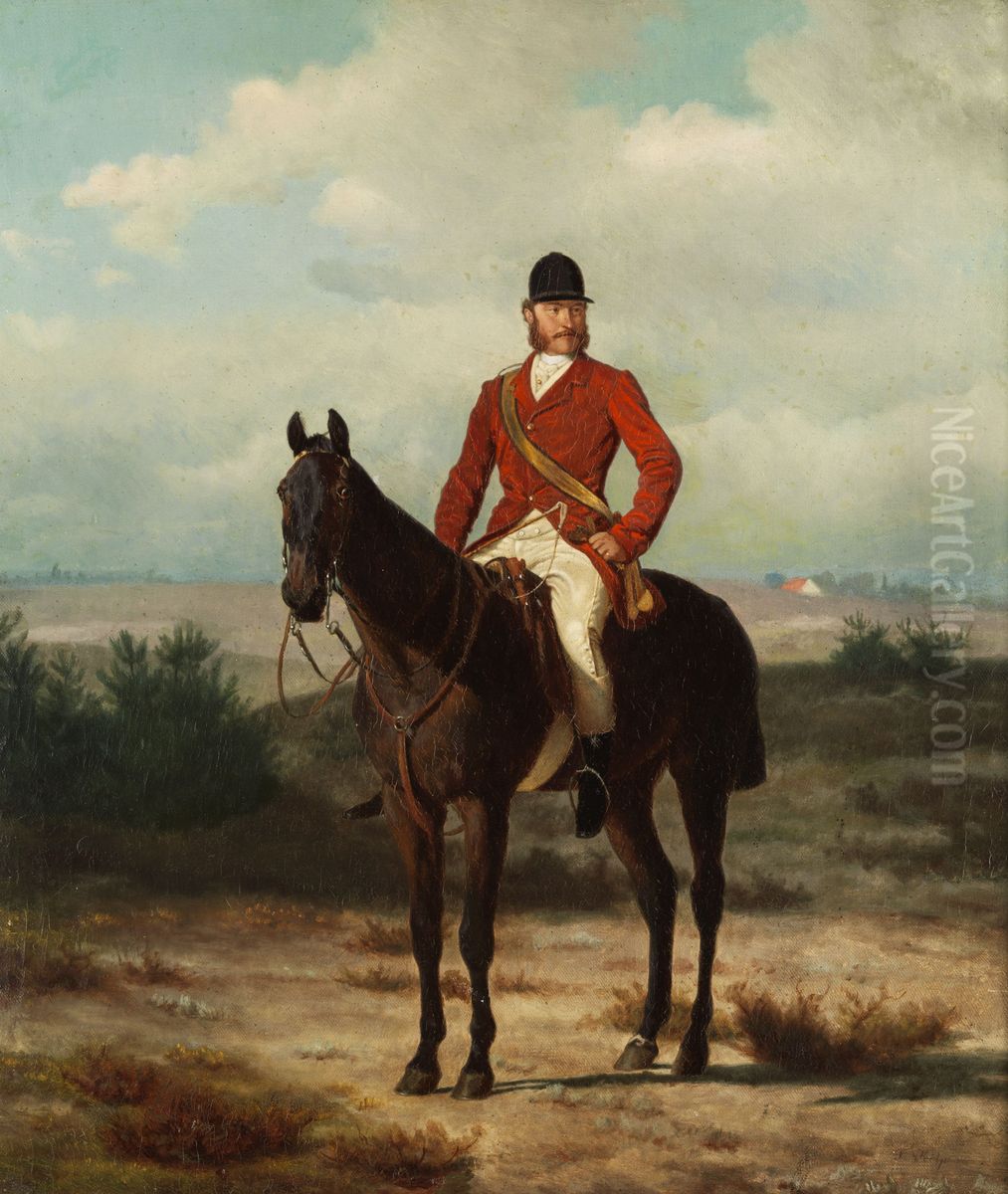 Equestrian portrait ofPrince Charles of Prussia(1801-1883) Oil Painting by Friedrich Anton Kilp
