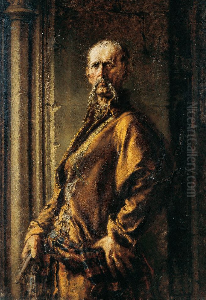 Steward Gervasius Oil Painting by Wilhelm Leopolski