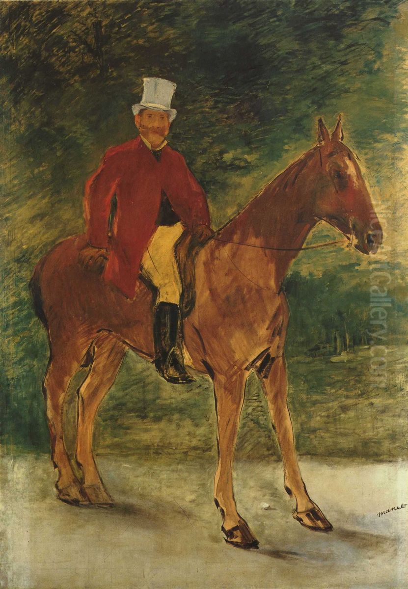 Cavalier (Portrait equestre de M. Arnaud) Oil Painting by Edouard Manet