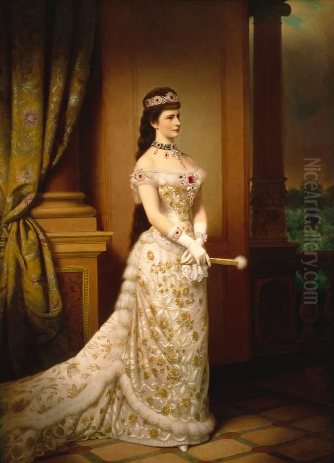 Portrait ofEmpress Elisabeth of Austria(1837-1898) Oil Painting by Georg Martin Ignaz Raab