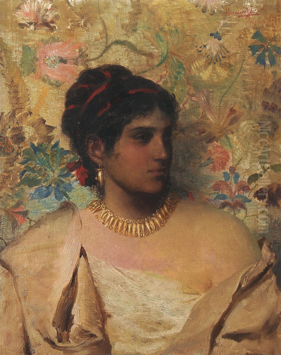 Gypsy woman Oil Painting by Henryk Siemiradzki