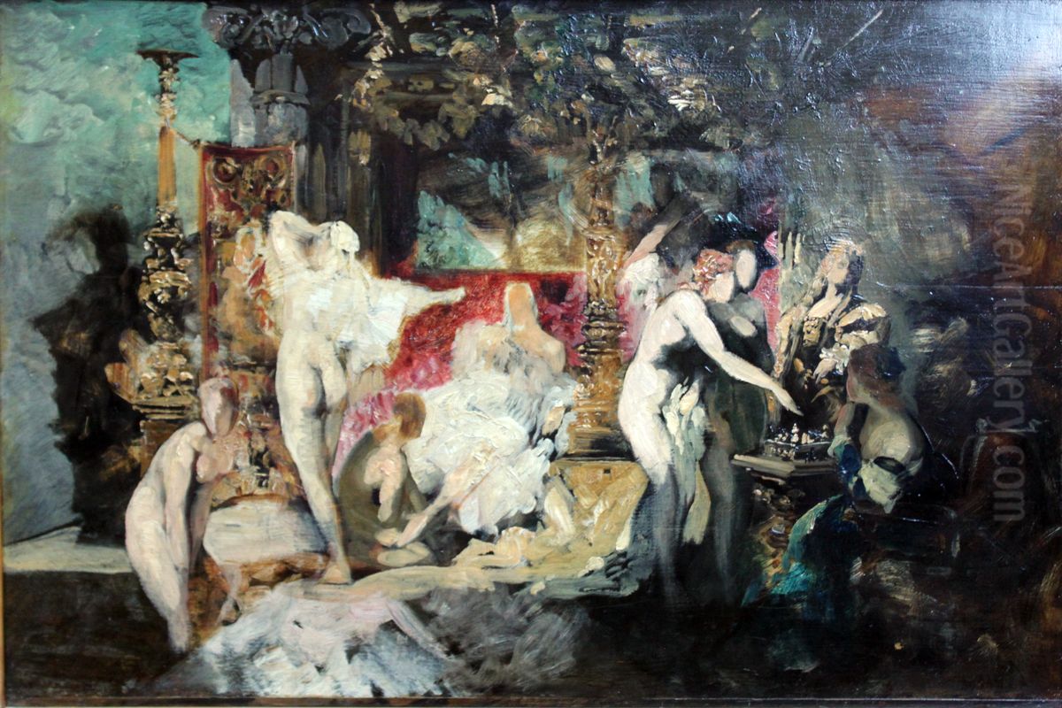 The Summer Oil Painting by Hans Makart