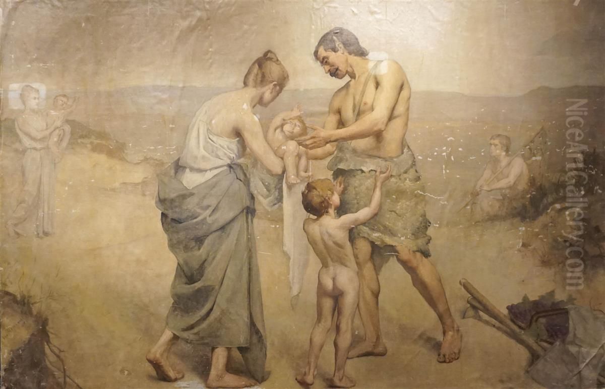 Allegorical scene Oil Painting by Charles Van Havermaet