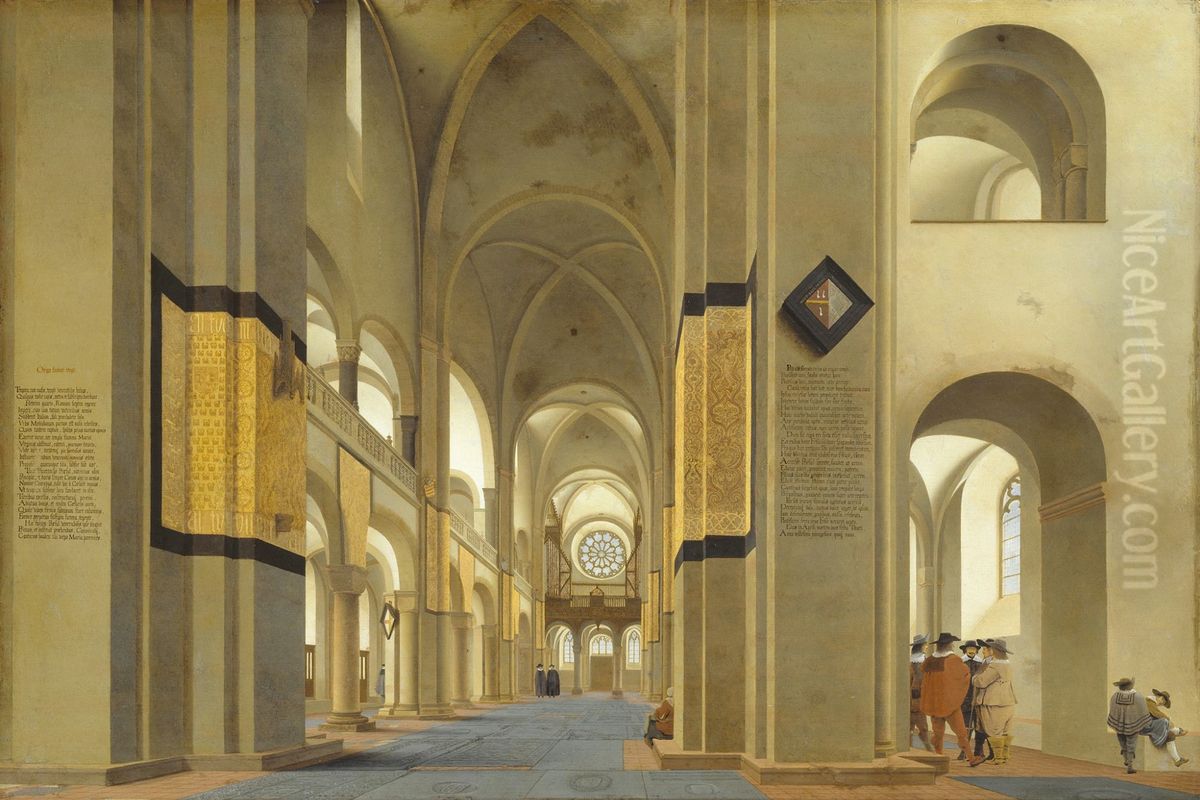 Interior of the Saint Mary Church in Utrecht Oil Painting by Pieter Jansz Saenredam