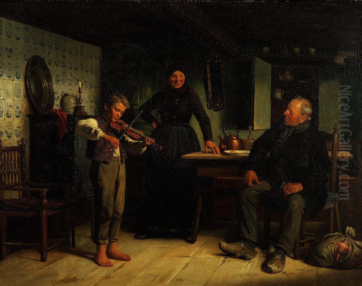 Praesentation for en kender Oil Painting by Julius Exner