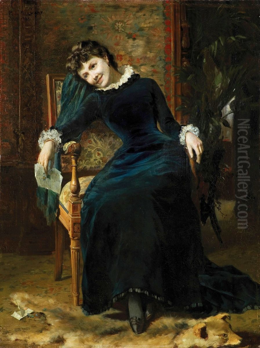 Milosny list Oil Painting by Paul Merwart