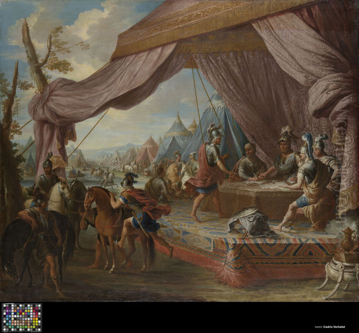 Discussion of Warfare in a Roman Camp Oil Painting by Jacques-Ignace Parrocel