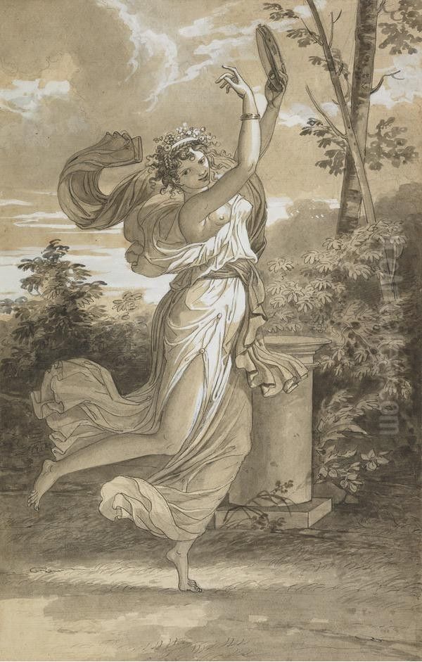 Terpsichore, the Muse of Dance Oil Painting by Charles Meynier