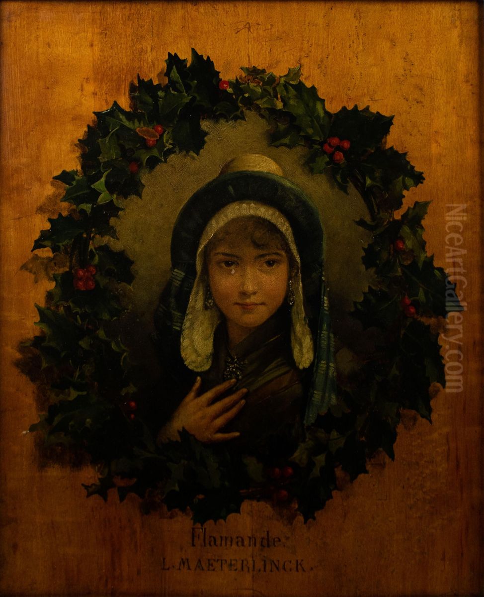 Flamande (Flemish woman) Oil Painting by Louis Maeterlinck