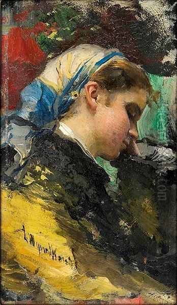 Glowka dziewczyny Oil Painting by Leon Wyczolkowski