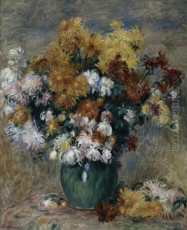 Bouquet of Chrysanthemums Oil Painting by Pierre Auguste Renoir