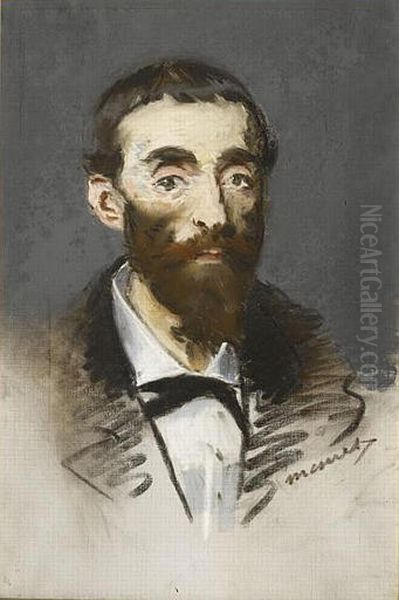 Portrait de Jean de Cabanes, dit Cabaner, musicien Oil Painting by Edouard Manet