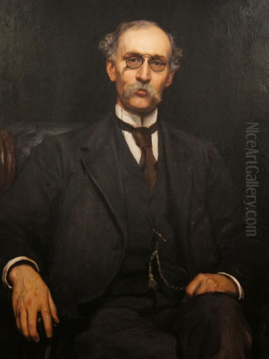 Portrait of Robert Treat Paine Oil Painting by Hubert von Herkomer