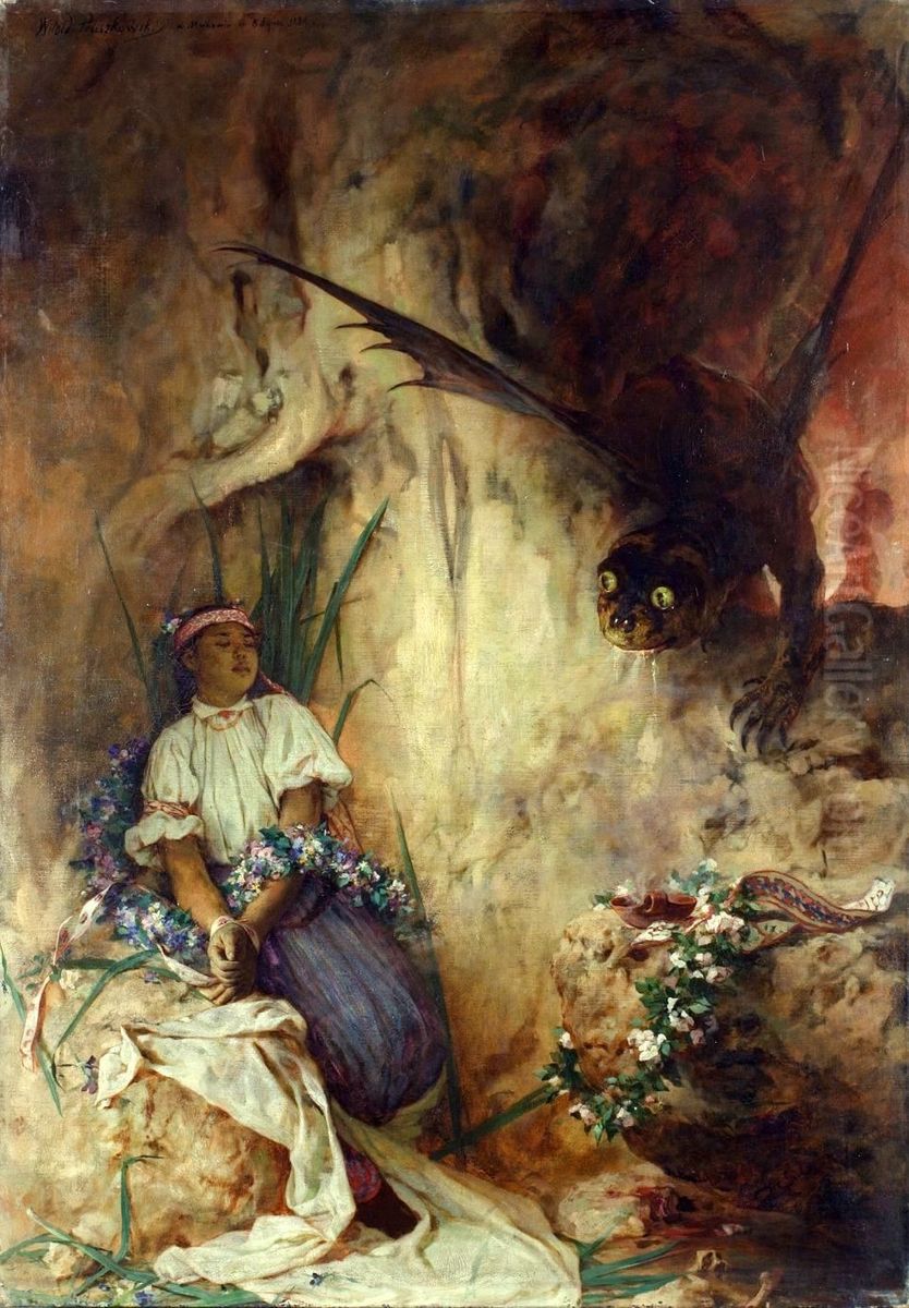 Wawel dragon. Oil Painting by Witold Pruszkowski