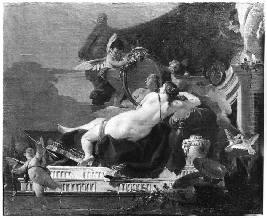 Venere allo specchio Oil Painting by Giovanni Battista Tiepolo