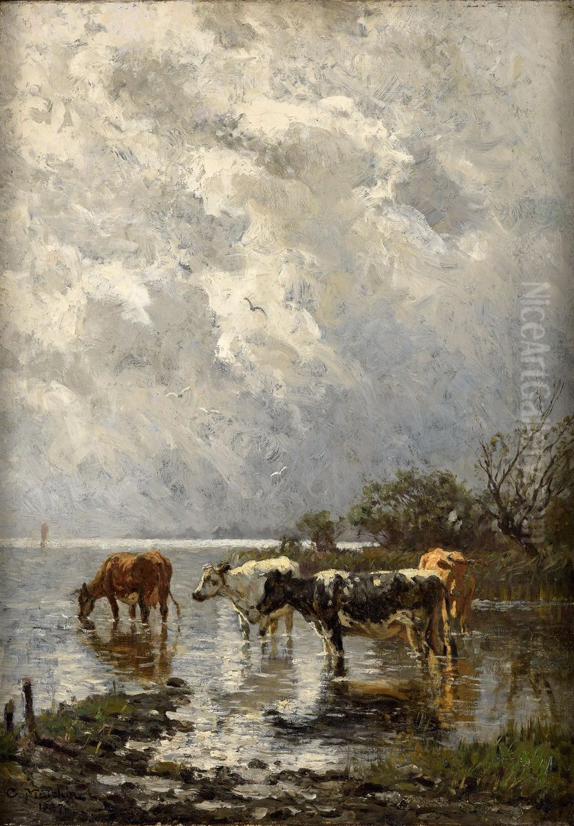 At Lake Schwerin Oil Painting by Carl Malchin