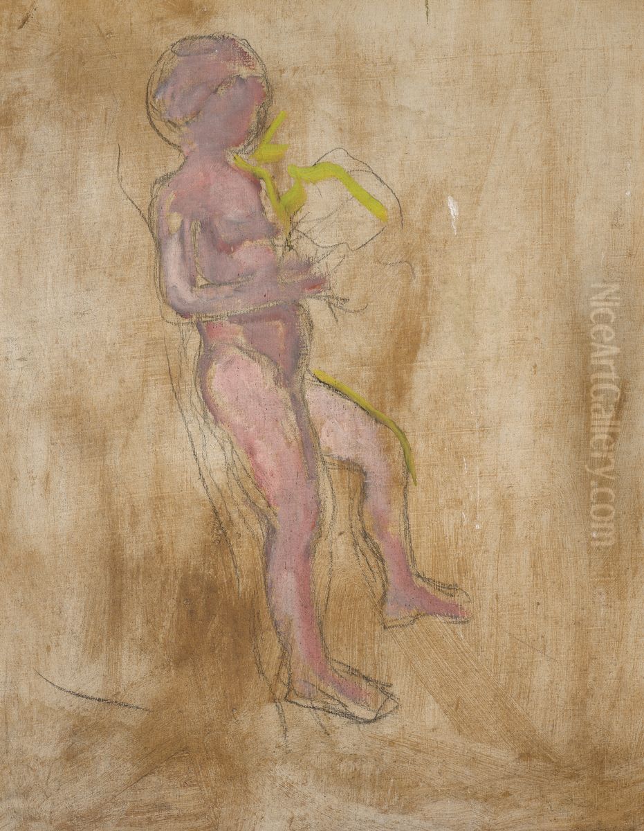 Fragment with Playing Child Oil Painting by Edvard Munch