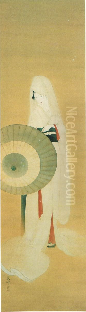 Heron Maiden (Sagi musume) Oil Painting by Shuho Yamakawa