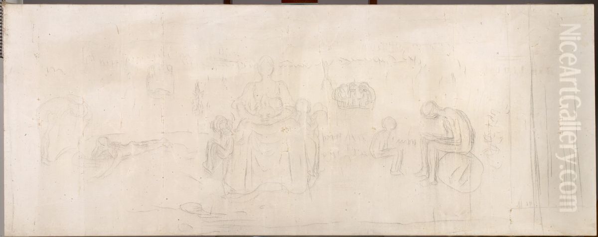 Alma Mater. The Researchers Oil Painting by Edvard Munch