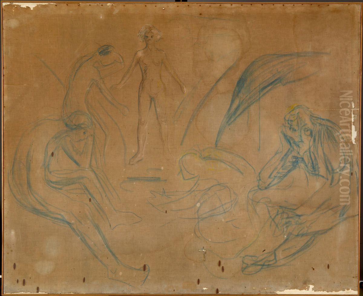 Awakening People Oil Painting by Edvard Munch