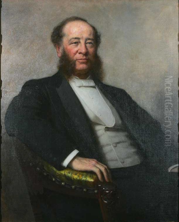 Portrait of William Henry Vanderbilt Oil Painting by Eastman Johnson