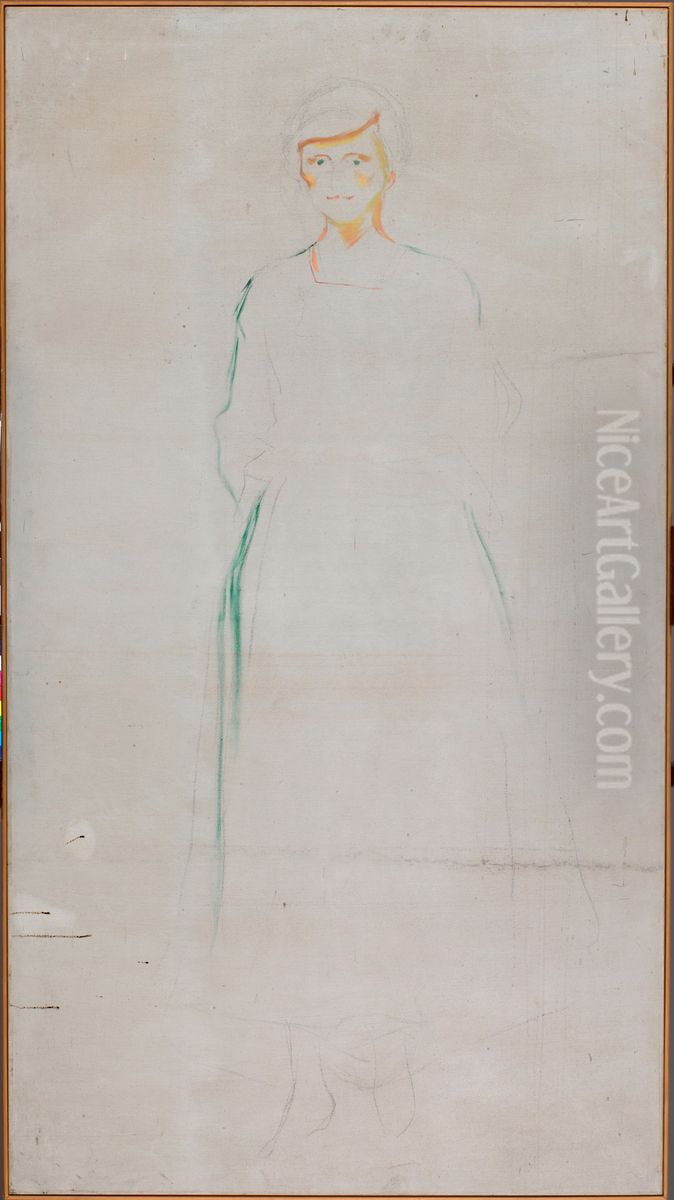Grethe Schou Oil Painting by Edvard Munch