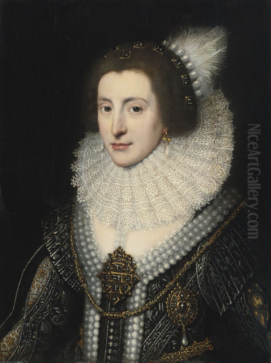 Portrait of Elizabeth Stuart, Queen of Bohemia Oil Painting by Michiel Jansz. van Mierevelt