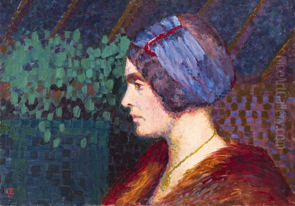 Omakuva Oil Painting by Olga Gummerus-Ehrstrom