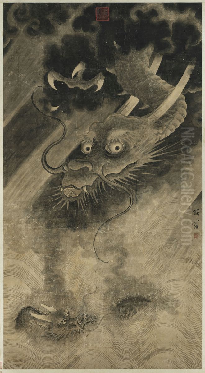 <<song chen rong shen long pei yu tu zhou>> Oil Painting by Chen Rong