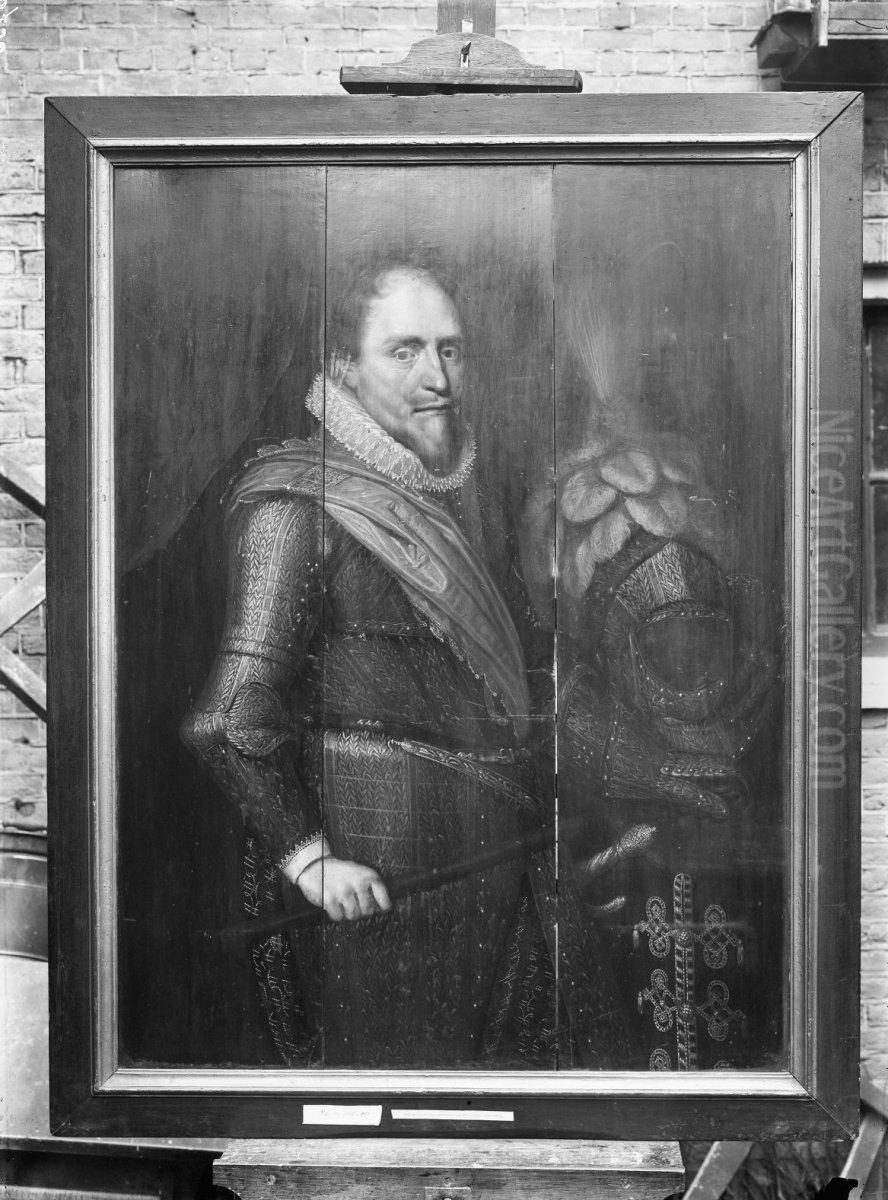 Portrait of Maurits van Oranje-Nassau (1567-1625) Oil Painting by Michiel Jansz. van Mierevelt