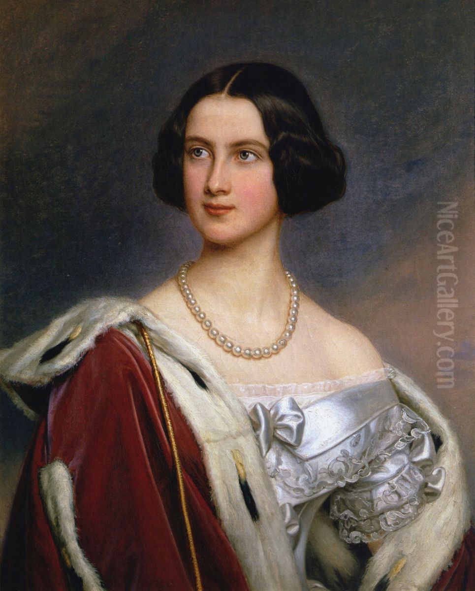 Marie, Kronprinzessin von Bayern Oil Painting by Joseph Karl Stieler