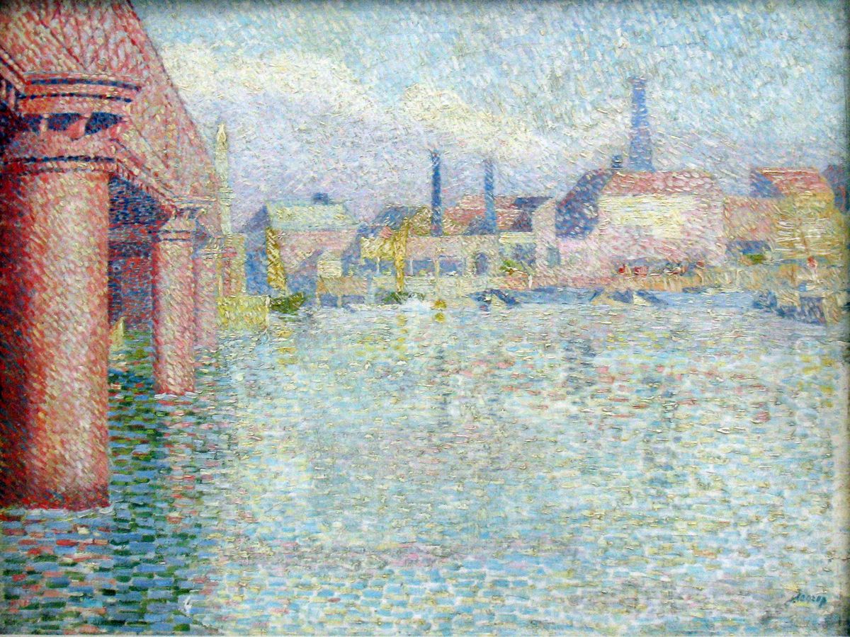 Bridge in London Oil Painting by Jan Toorop