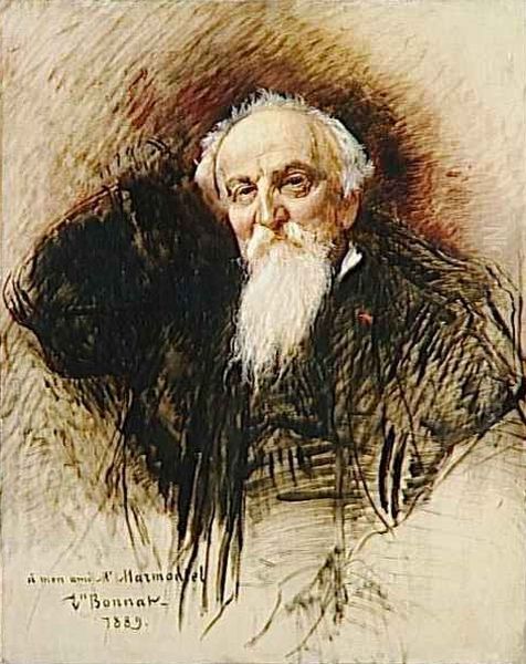 Portrait ofAntoine Francois Marmontel(1816-1898), French pianist, composer and musicologist Oil Painting by Leon Bonnat