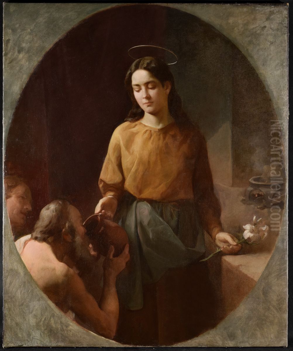 Saint Zita Oil Painting by Leon Biedronski