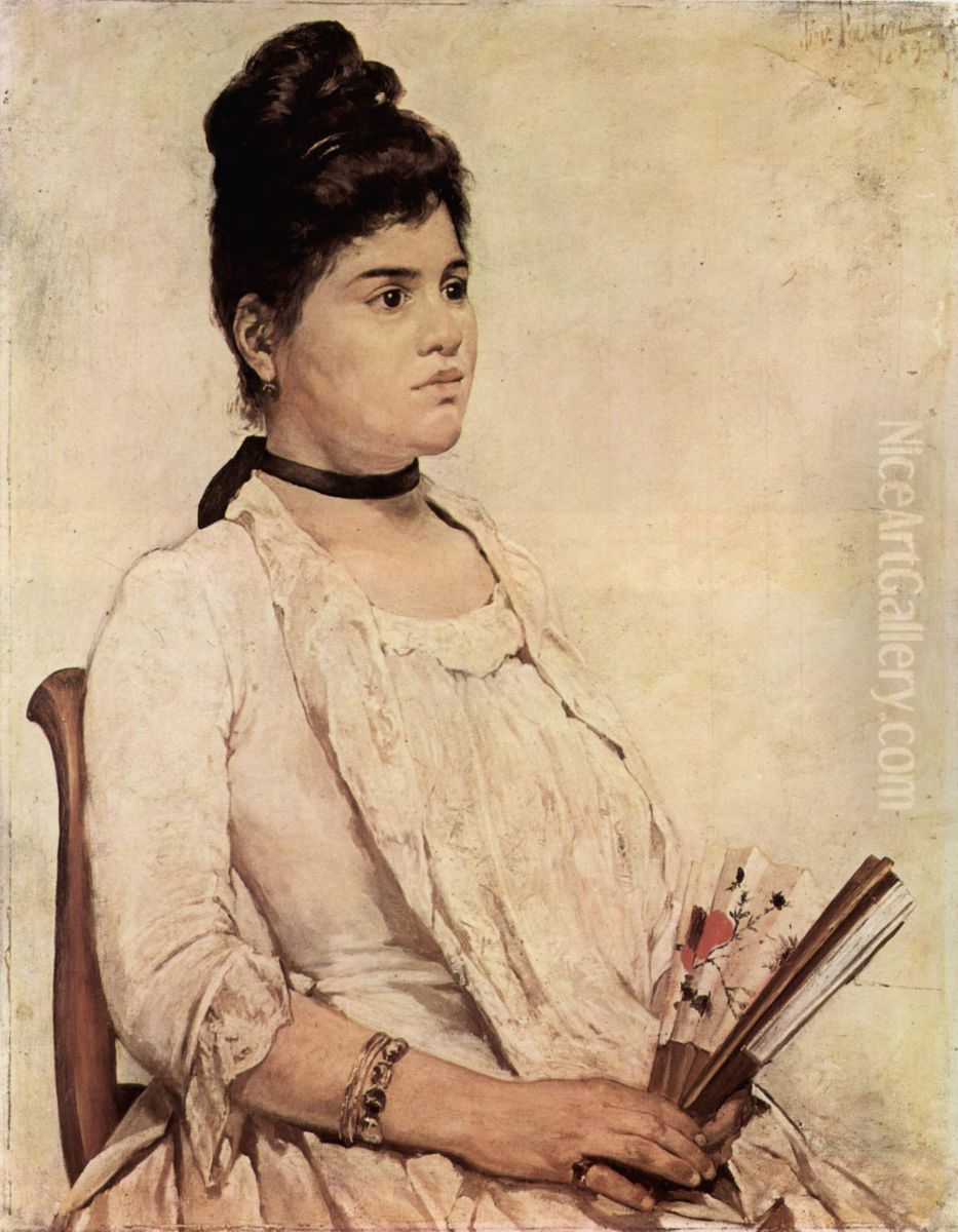 Portrat der Stieftochter Oil Painting by Giovanni Fattori