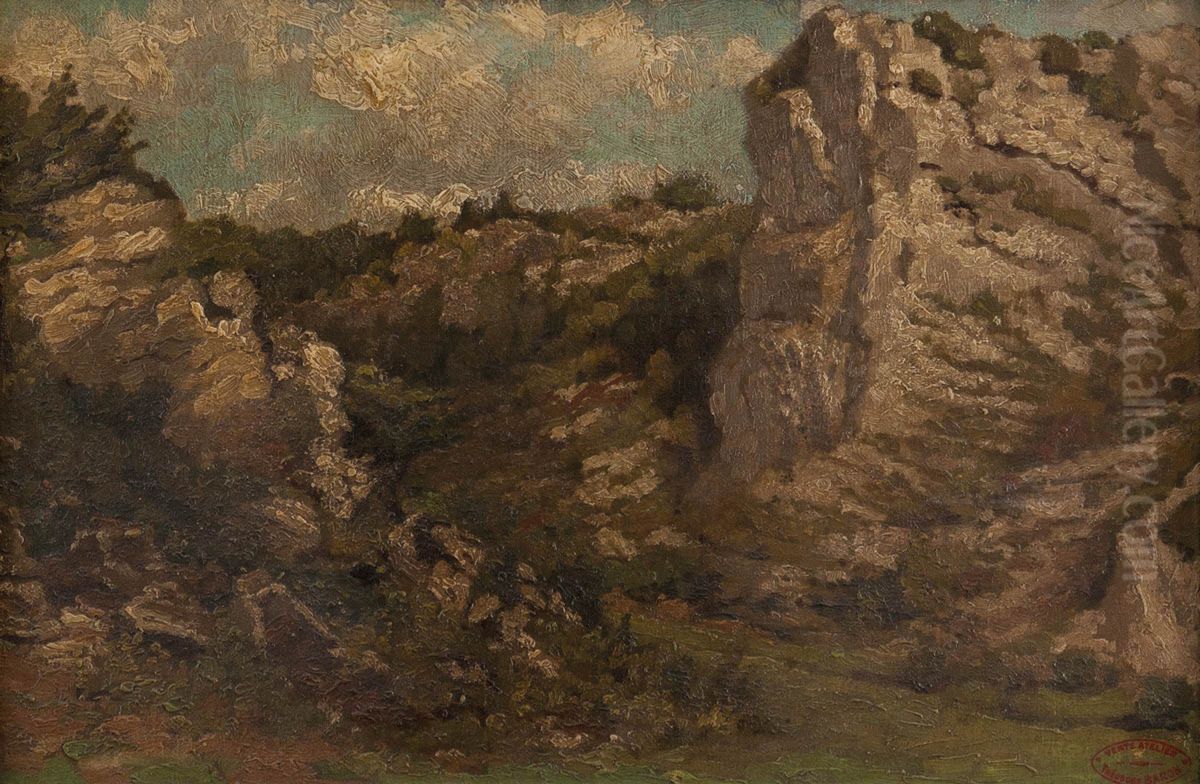 Rock landscape Oil Painting by Theodore Baron