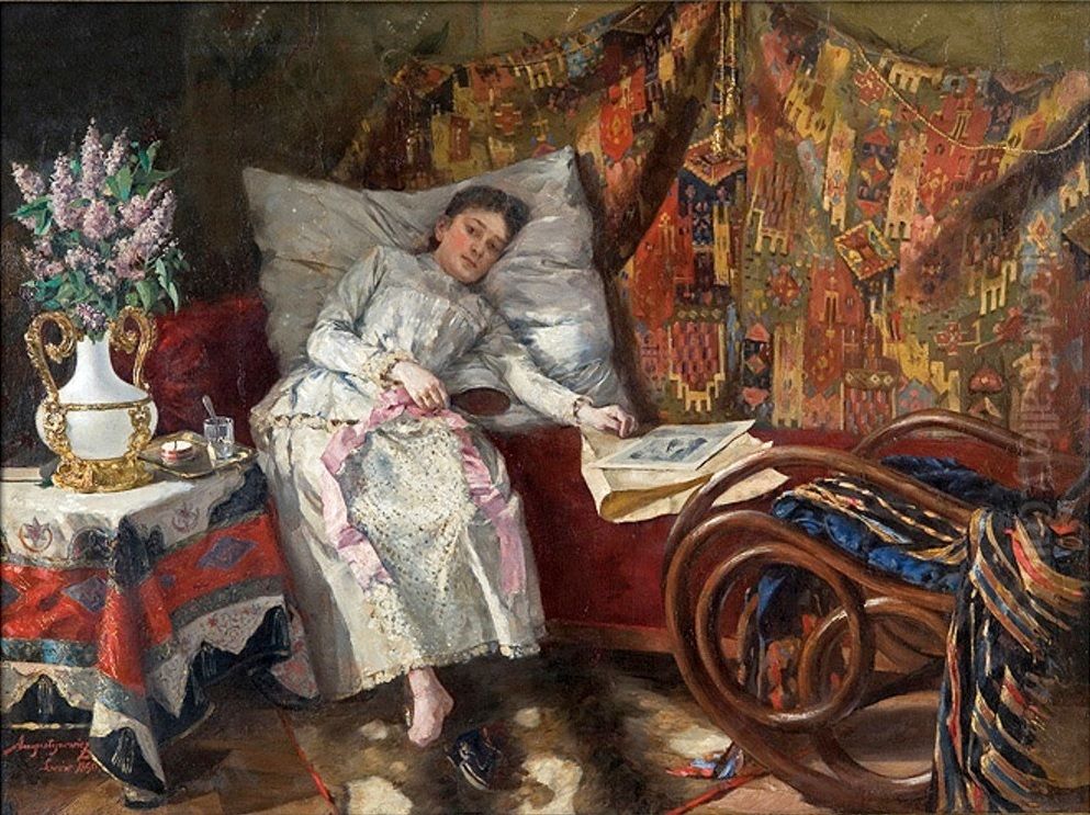 Odpoczynek Oil Painting by unknown